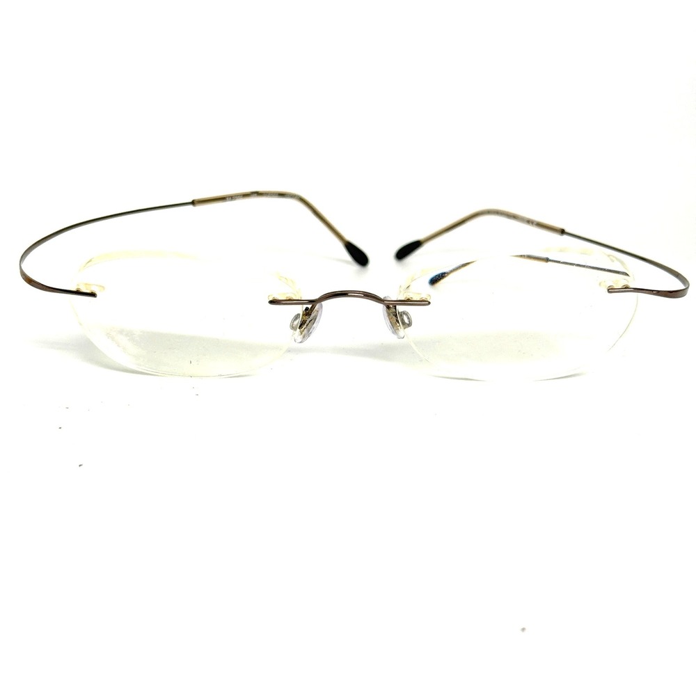 Silhouette M 7295 V 6055 Rimless Eyeglasses Frames Gold Austria 19 140 23289